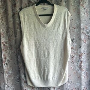 White sweater vest